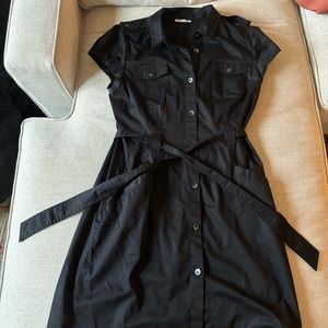 Button up Calvin Klein dress 
Belted shirt dress